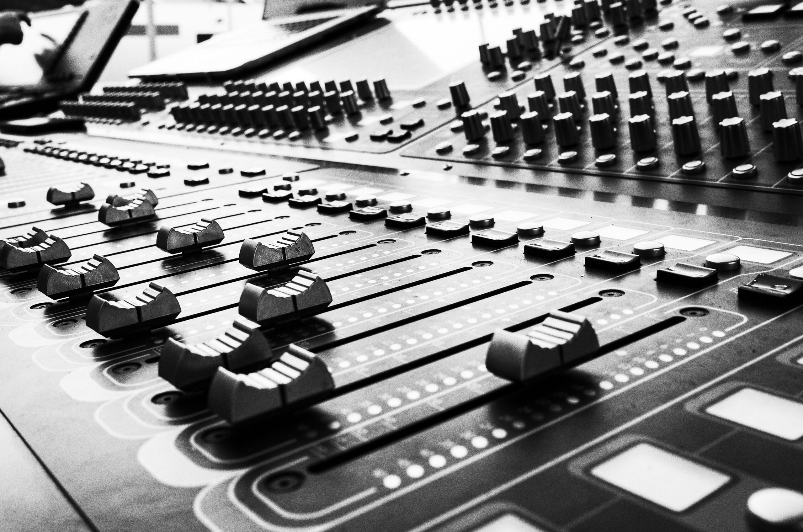 A Clear Tone engineer at the console